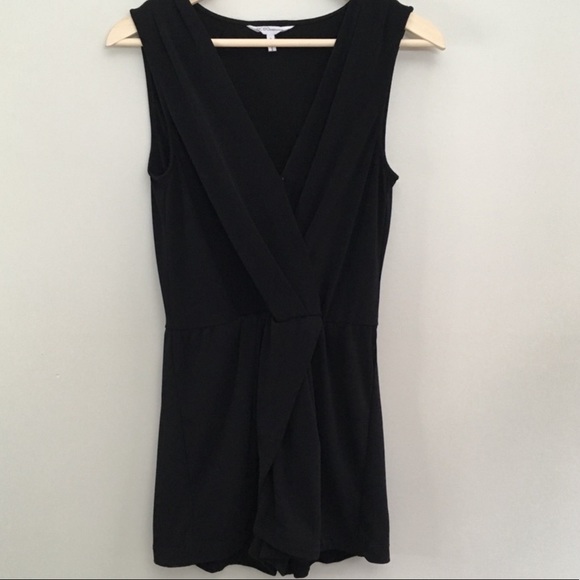 BCBGeneration Black Surplice Romper S - Picture 6 of 10